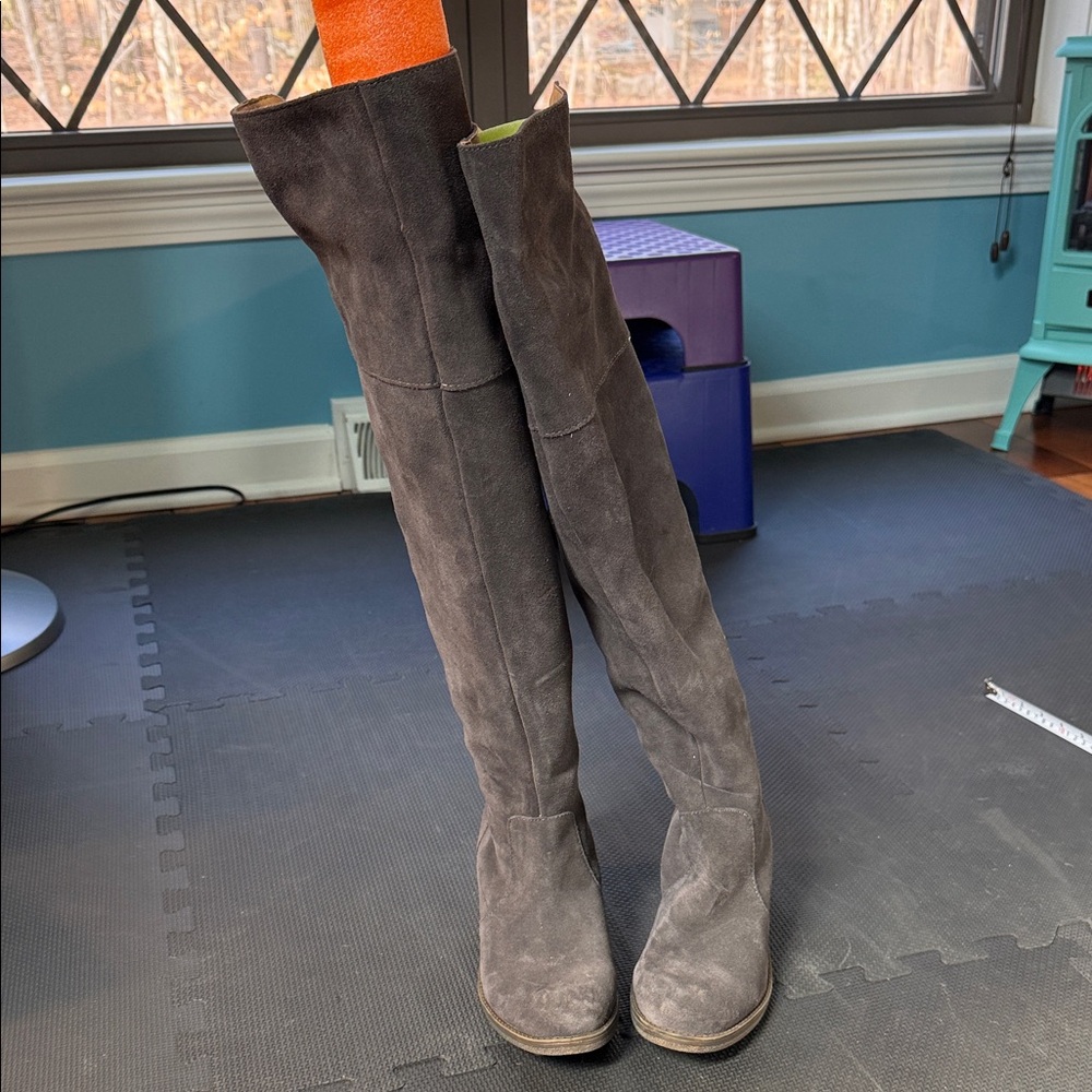 Lucky Brand Women's Over-the-Knee Suede Boots in Dark Brown